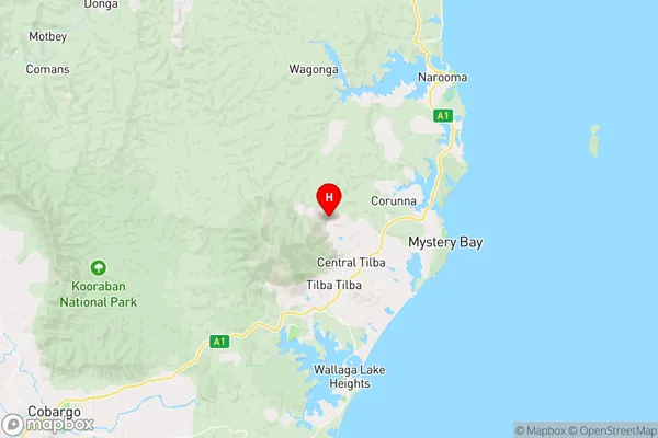 Central Tilba,New South Wales Area Map