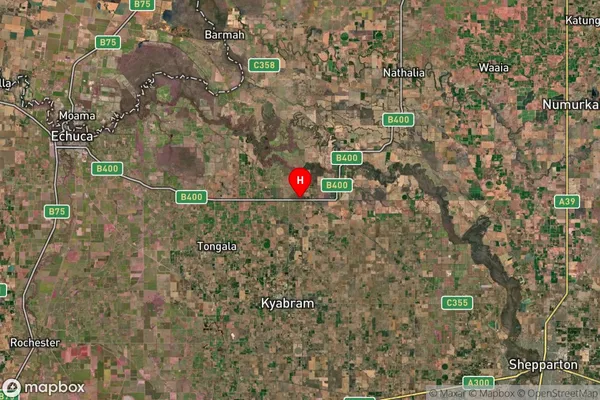 Wyuna,Victoria Satellite Map