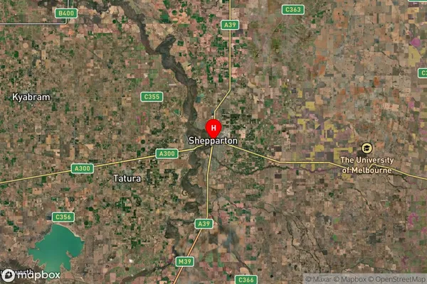 Shepparton,Victoria Satellite Map