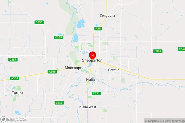 Shepparton South,Victoria Area Map