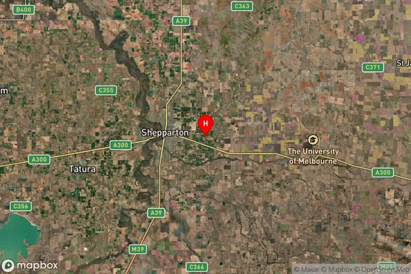 Shepparton East,Victoria Satellite Map