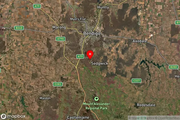 Mandurang South,Victoria Satellite Map