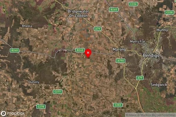 Woodstock On Loddon,Victoria Satellite Map