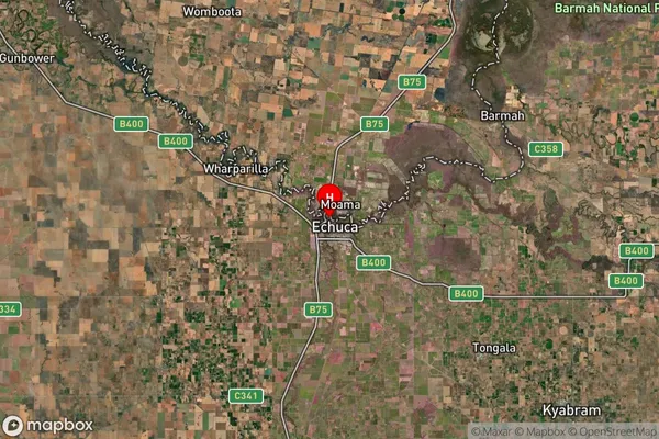 Campaspe West,Victoria Satellite Map