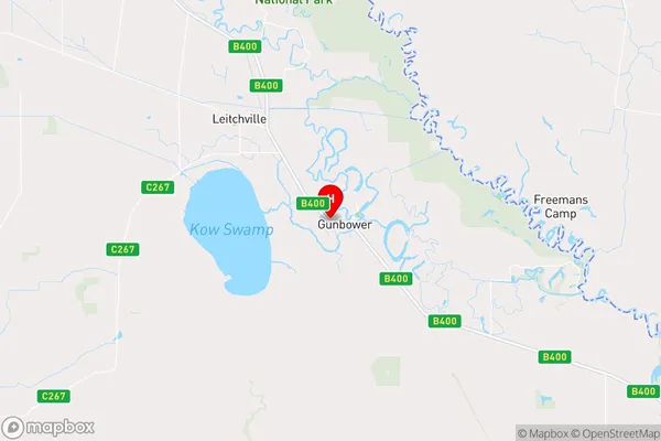 Gunbower,Victoria Area Map