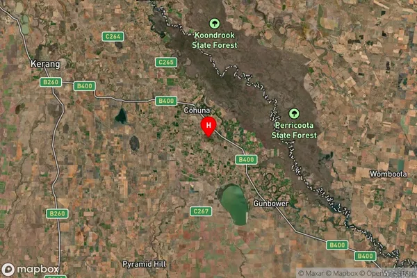 Keely,Victoria Satellite Map