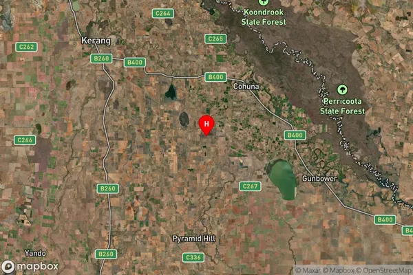 Mincha West,Victoria Satellite Map