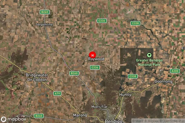 Raywood,Victoria Satellite Map