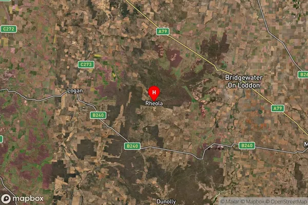 Rheola,Victoria Satellite Map