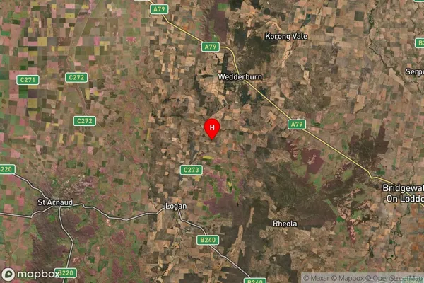 Kurraca West,Victoria Satellite Map