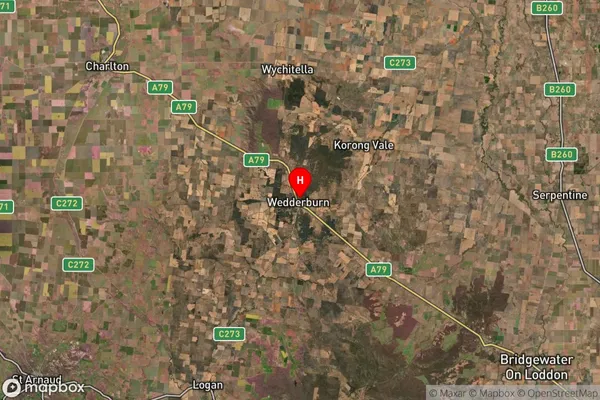 Wedderburn,Victoria Satellite Map