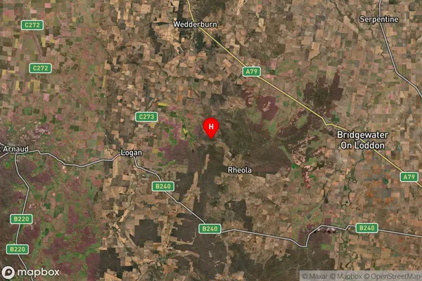 Wehla,Victoria Satellite Map