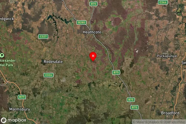 Heathcote South,Victoria Satellite Map