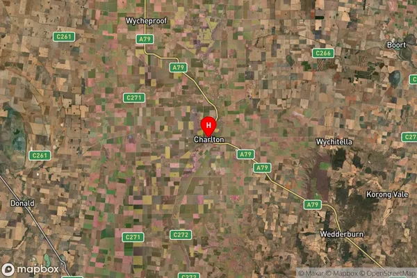 Charlton,Victoria Satellite Map