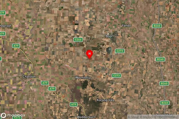 Wychitella North,Victoria Satellite Map