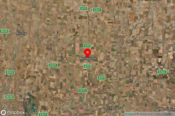 Wycheproof,Victoria Satellite Map