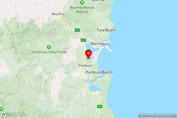 Pambula,New South Wales Area Map