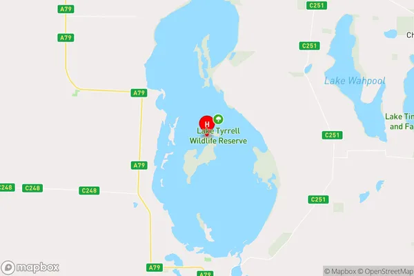 Lake Tyrrell,Victoria Area Map