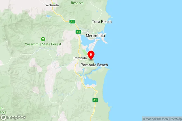 Pambula Beach,New South Wales Area Map