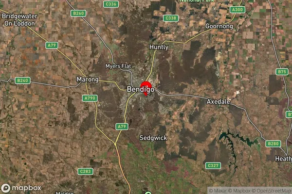 Bendigo South,Victoria Satellite Map