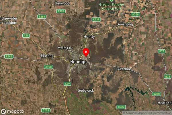 East Bendigo,Victoria Satellite Map