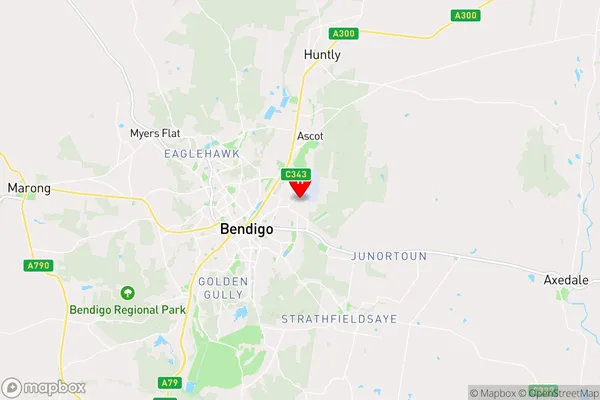 East Bendigo,Victoria Area Map