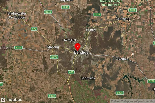 Ironbark,Victoria Satellite Map