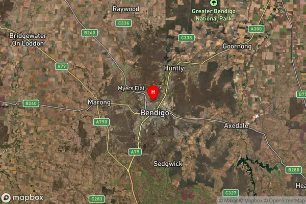 North Bendigo,Victoria Satellite Map