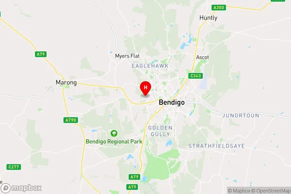 West Bendigo,Victoria Area Map