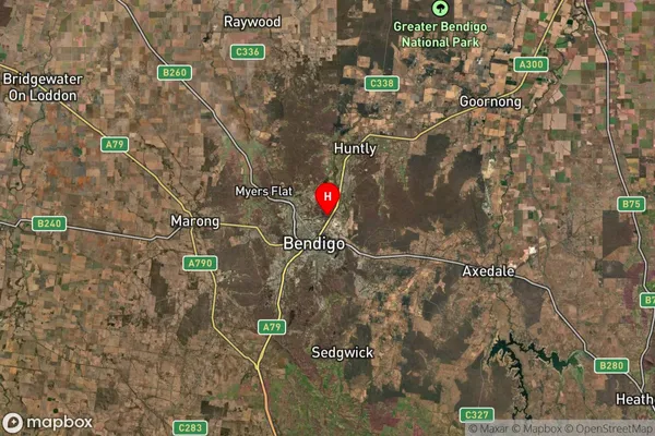 White Hills,Victoria Satellite Map