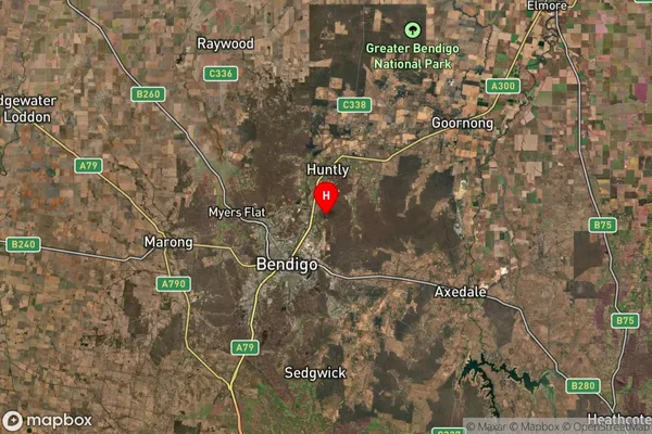 Ascot,Victoria Satellite Map