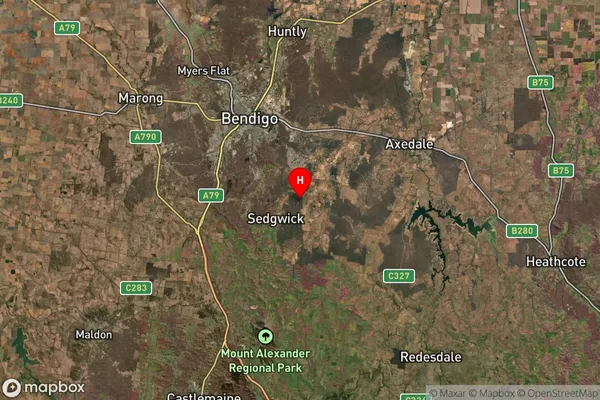 Emu Creek,Victoria Satellite Map