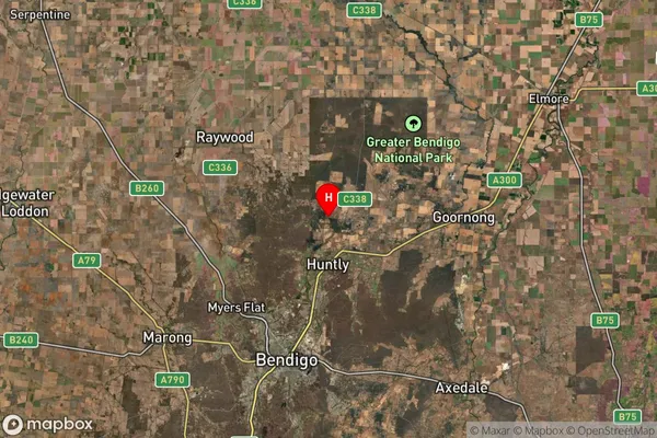 Huntly North,Victoria Satellite Map