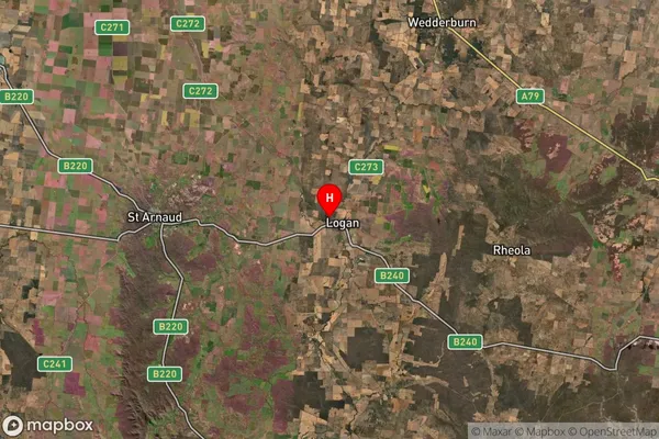 Logan,Victoria Satellite Map