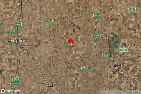 Areegra,Victoria Satellite Map