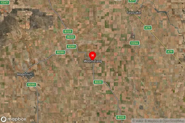 Woomelang,Victoria Satellite Map