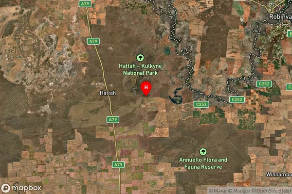 Hattah,Victoria Satellite Map