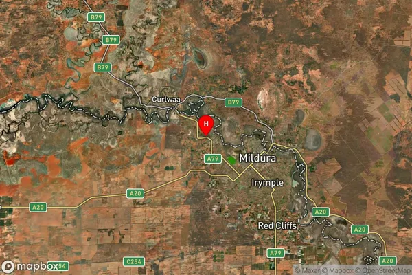 Merbein,Victoria Satellite Map