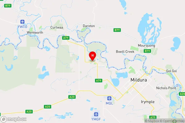 Merbein,Victoria Area Map