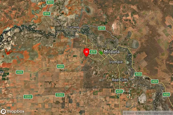 Merbein South,Victoria Satellite Map