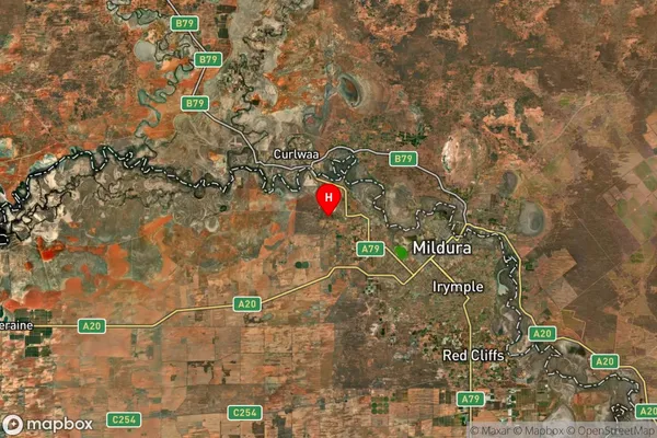 Merbein West,Victoria Satellite Map