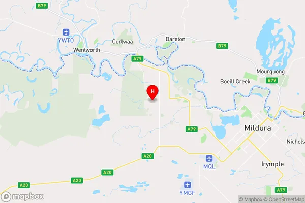 Merbein West,Victoria Area Map