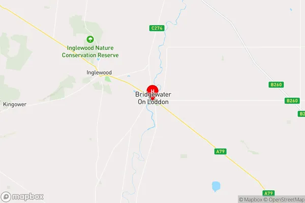 Bridgewater On Loddon,Victoria Area Map