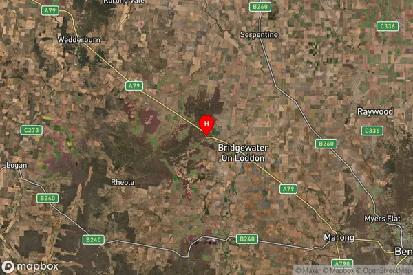 Inglewood,Victoria Satellite Map