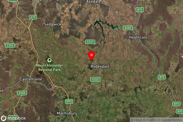 Redesdale,Victoria Satellite Map