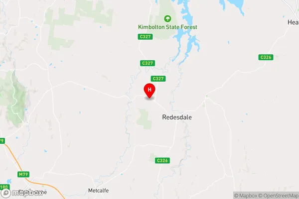 Redesdale,Victoria Area Map