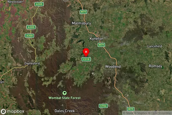 Tylden,Victoria Satellite Map