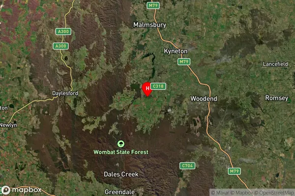 Tylden South,Victoria Satellite Map