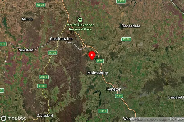 Taradale,Victoria Satellite Map