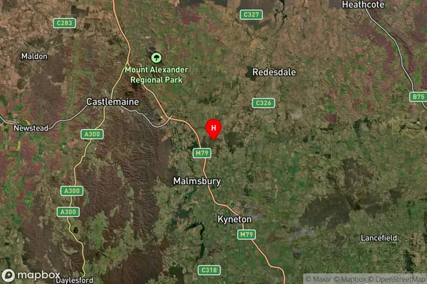 Metcalfe,Victoria Satellite Map